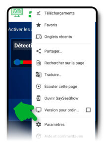 Page des paramètres de Chrome, au niveau de la section « Paramètres des sites »