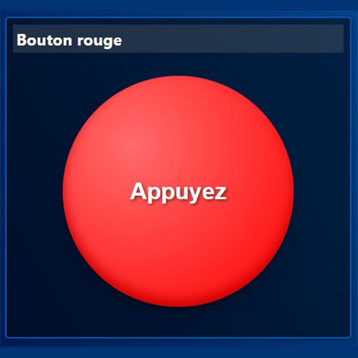 Écran de l'application : le bouton rouge à appuyer pour envoyer une alerte