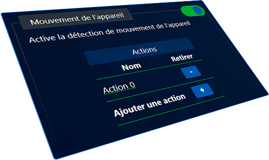 Écran des réglages de l’application sayseeshow.io affichant la liste des détections